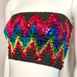 Nordstrom Top Shop - Sequin Tube Top Sz 4